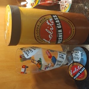 Lolita honeydew 22 oz hand-painted Pilsner glass? Great Father's Day gift.